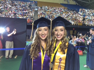Victoria and Rebecca Howard at Spring 2015 Graduation