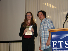 Kristen Roark and her award