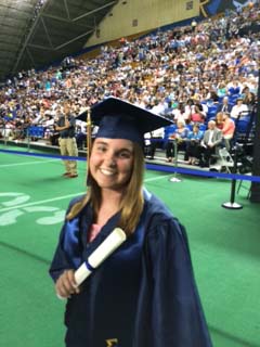 Megan Winn at Spring 2015 Graduation
