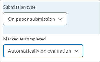 Image of the on paper submission options. 