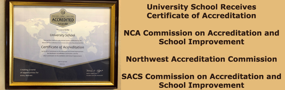 University School Receives Certificate of Accreditation