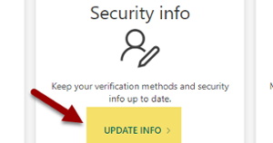 udpate security info screenshot