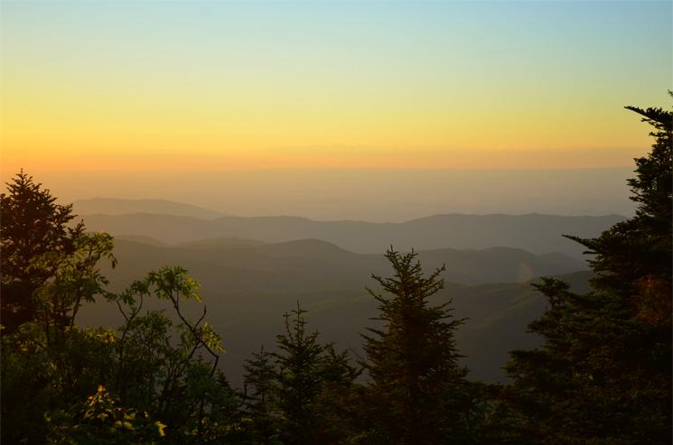 Sunset over the Appalachians, Roan Highlands, Tennessee/North Carolina Border