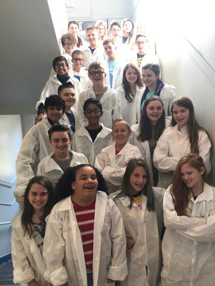 2019-2020 Seventh Grade in Lab Coats