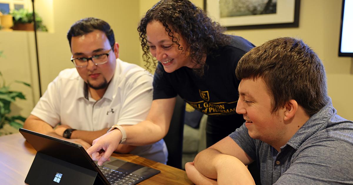 Tutors working on a problem.