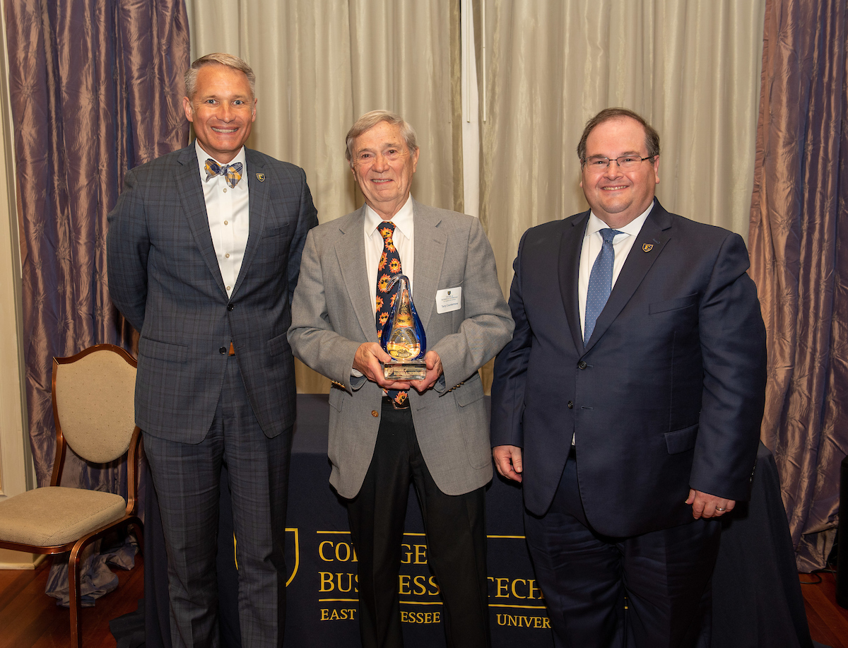 Faculty Lifetime Achievement Award Recipient, Terry Countermine, with Drs. Noland and Pittarese