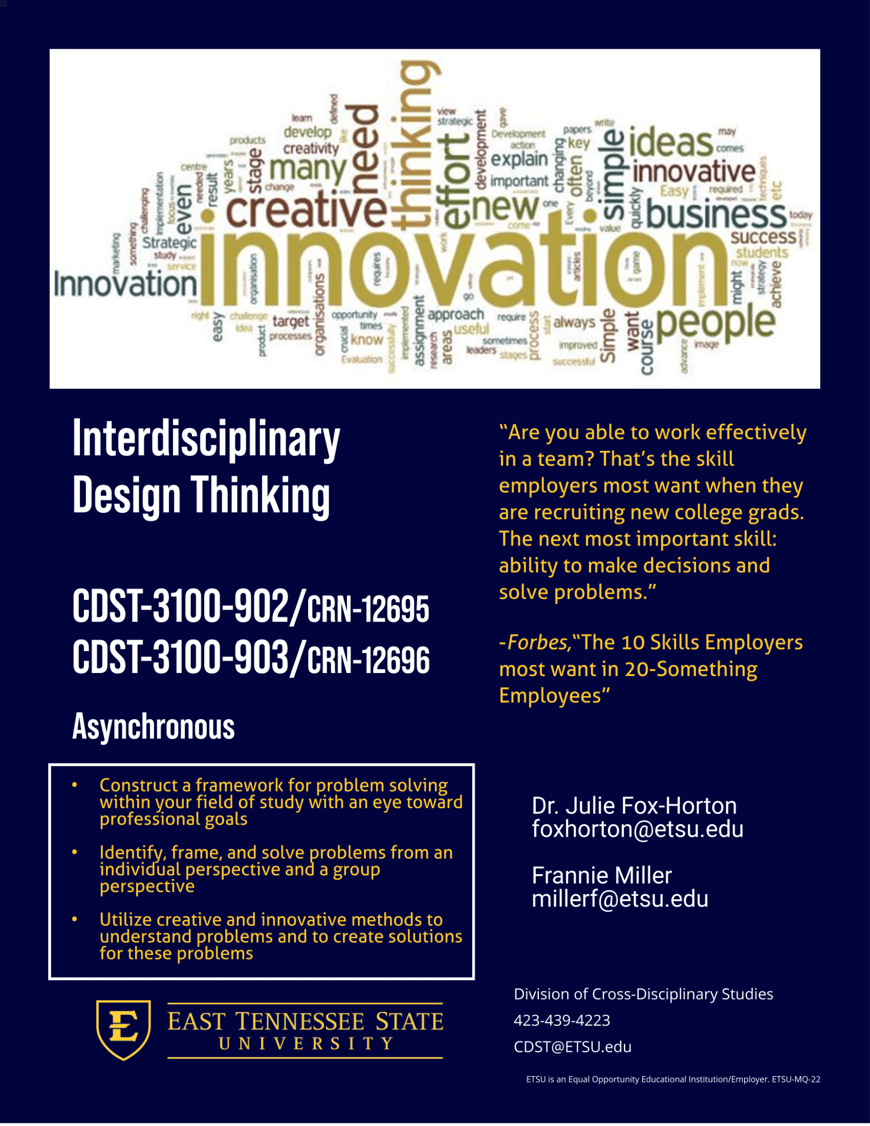 CDST 3100: Interdisciplinary Design Thinking