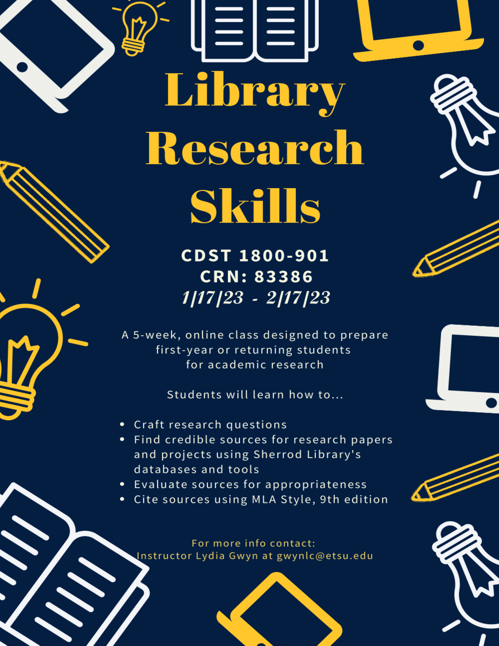 CDST 1800: Library Research Skills