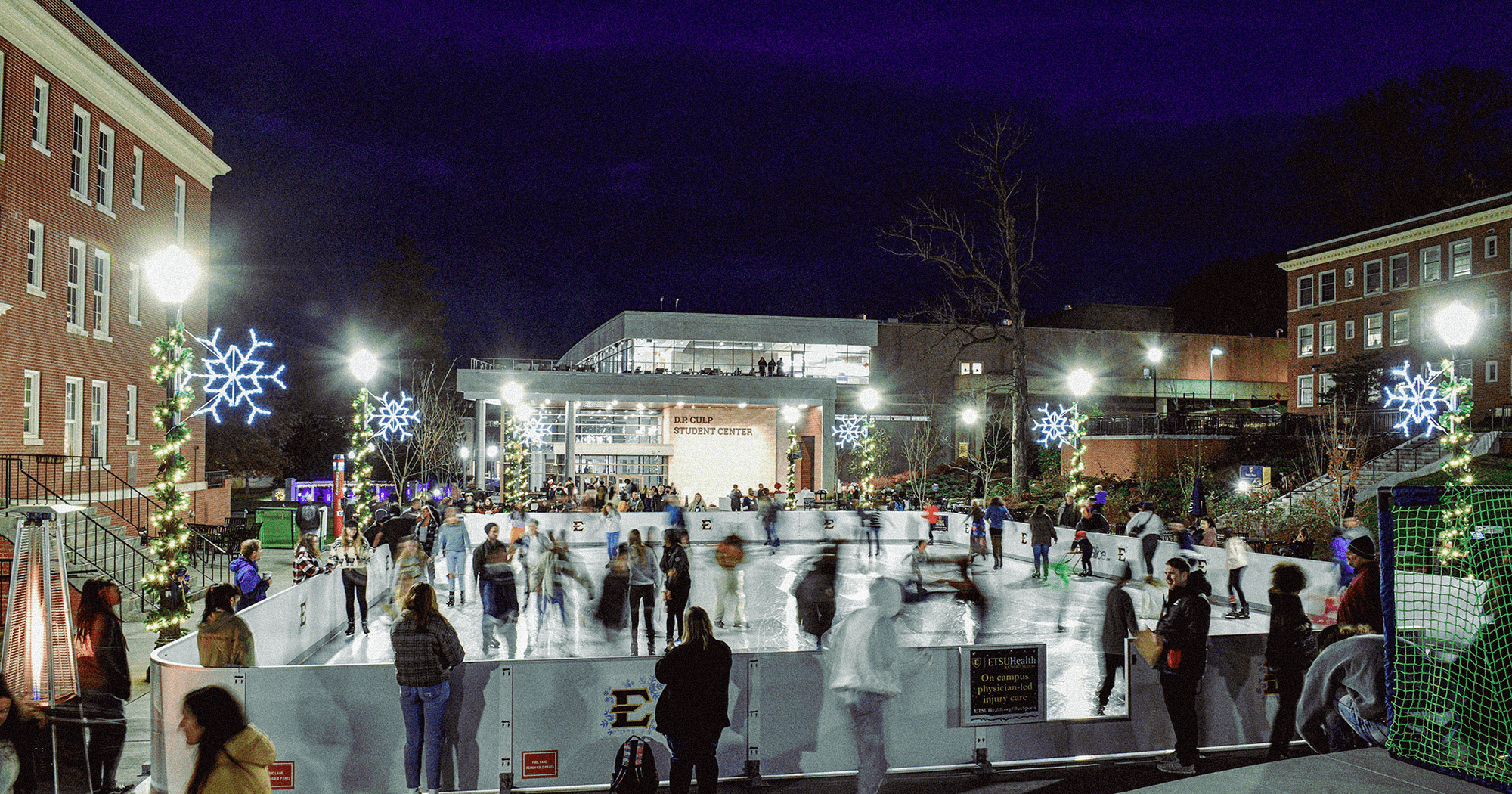 Ice skating on ETSU Campus