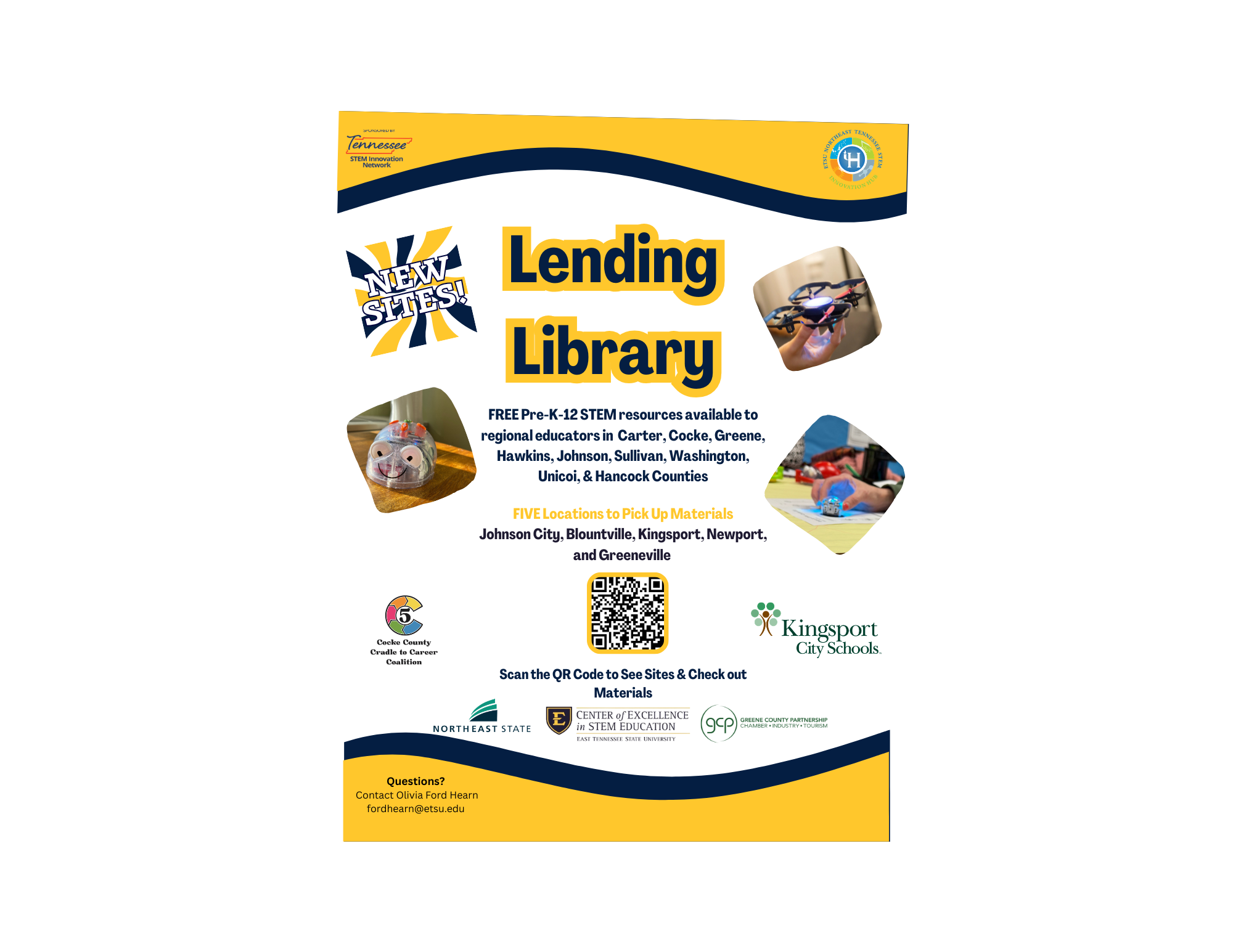 Visit our lending library website and get more information about 5 locations! New sites in Cocke County and Kingsport for 2026