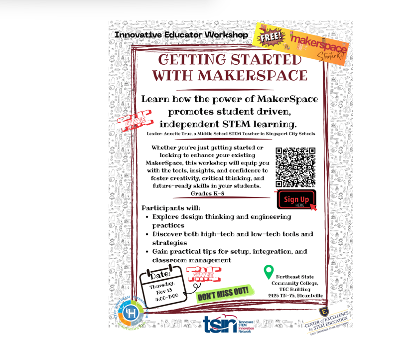 Learn how the power of MakerSpace promotes student driven, independent STEM learning. Register today!