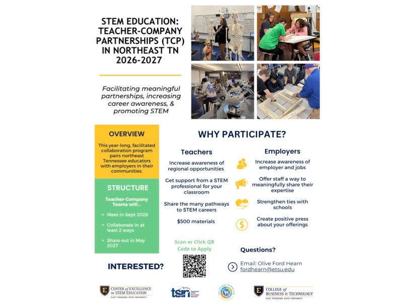 Apply now to be a part of a Teacher-Company Partnership!