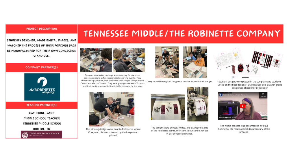 Check out this special example of a TCP collab that used strengths of the Robinette Company to create an applied experience for students that gives back to their school. From design and planning to printing and cutting, this team went above and beyond.