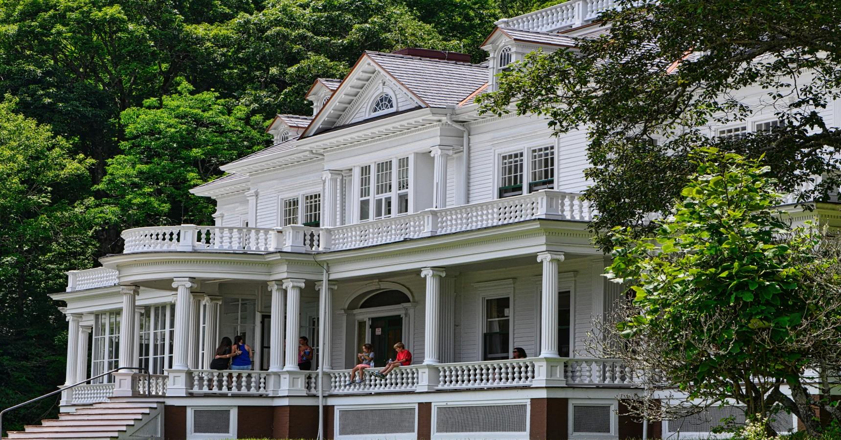 The Moses Cone Estate is located on the Blue Ridge Parkway near Blowing Rock, North Carolina. Moses Cone developed the fabric called denim and sold it as workwear for miners.