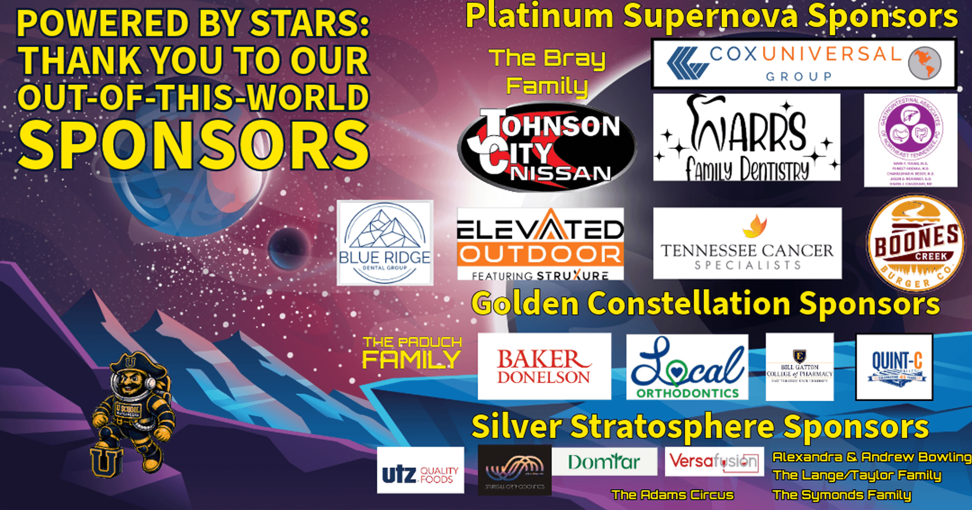 Thank you all our super sponsors