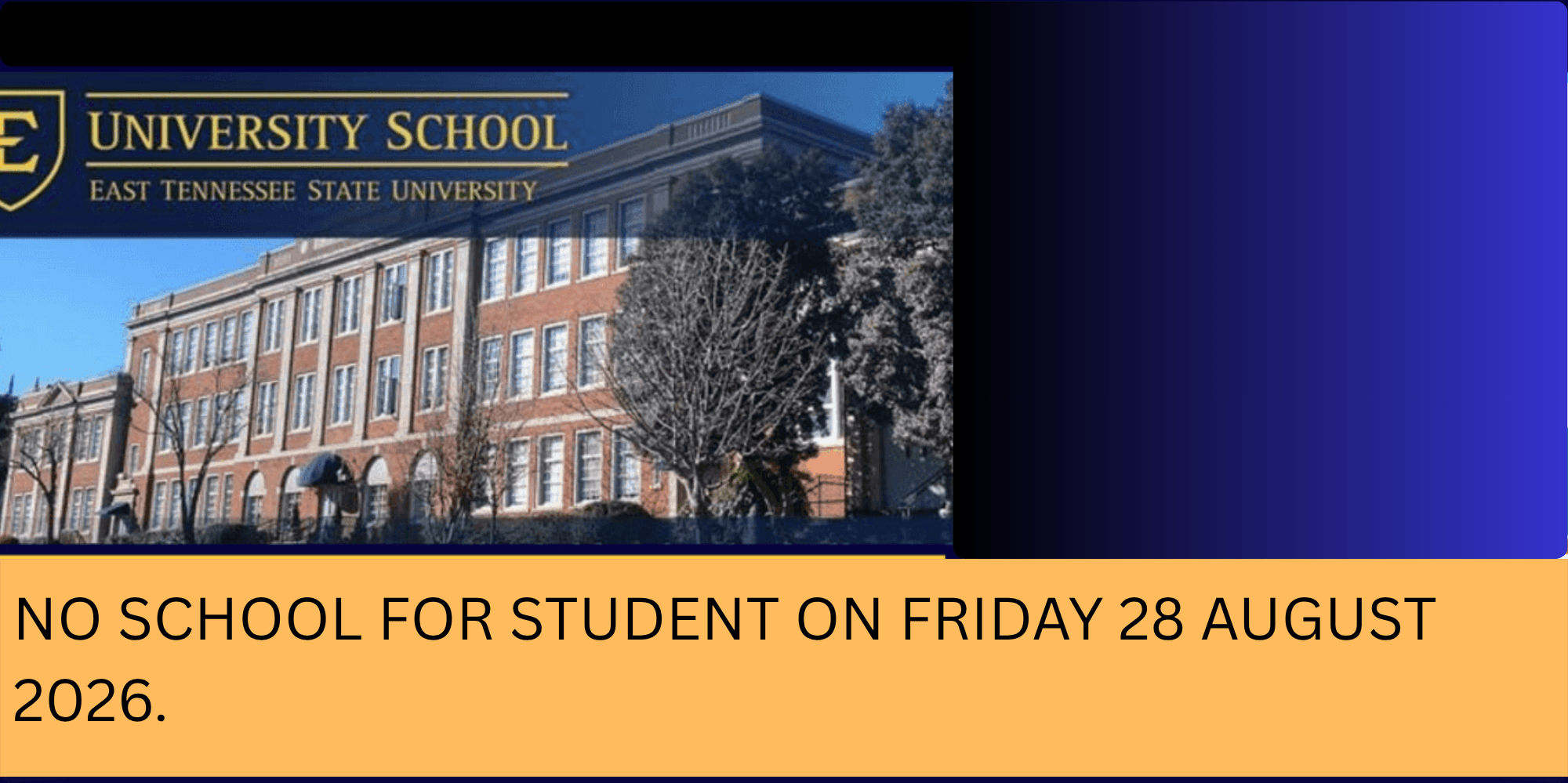 school closure notice