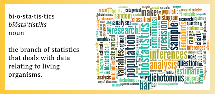 biostatistics: the branch of statistics that deals with data relating to living organisms