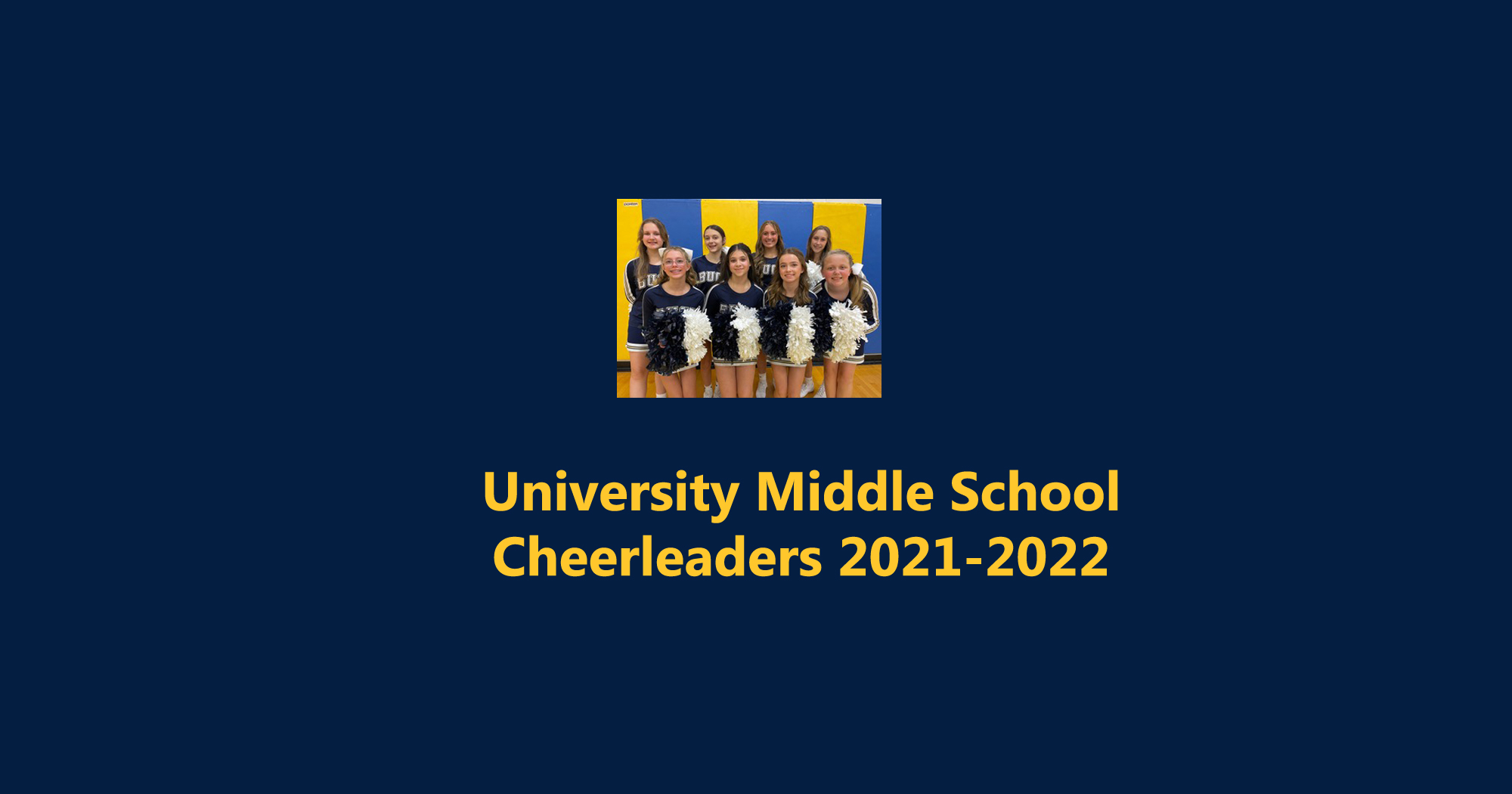 2021-2022 Middle School Cheerleaders