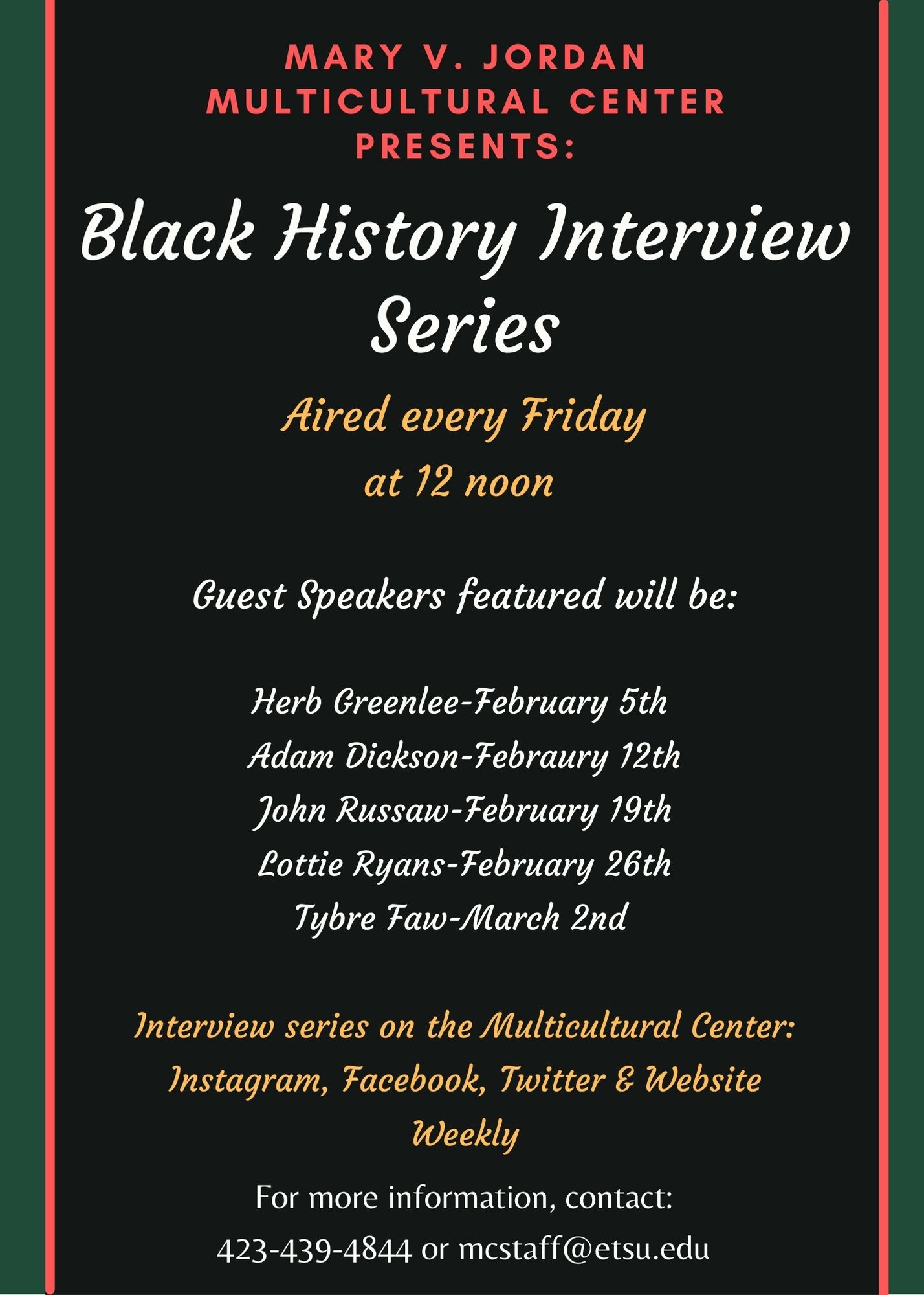 Black History Month Event Series
