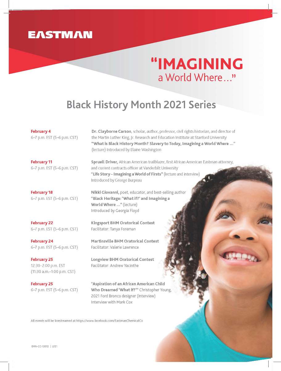 Eastman BHM list of events