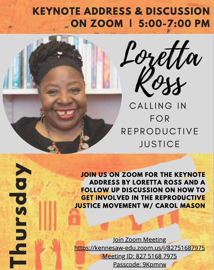Loretta Ross lecture informational poster