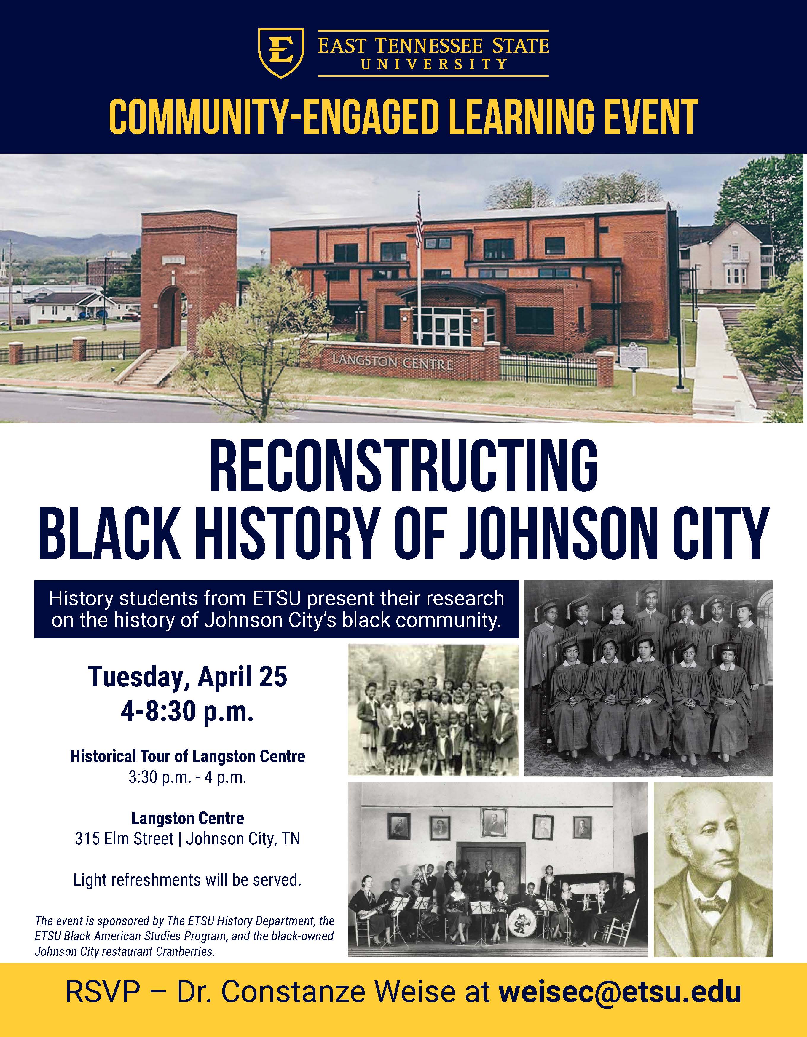 Reconstructing Black history of Johnson City flyer