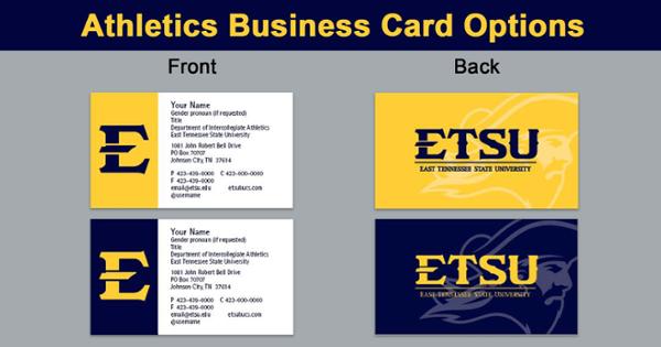 Athletics Business Cards