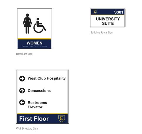 Interior sign examples.