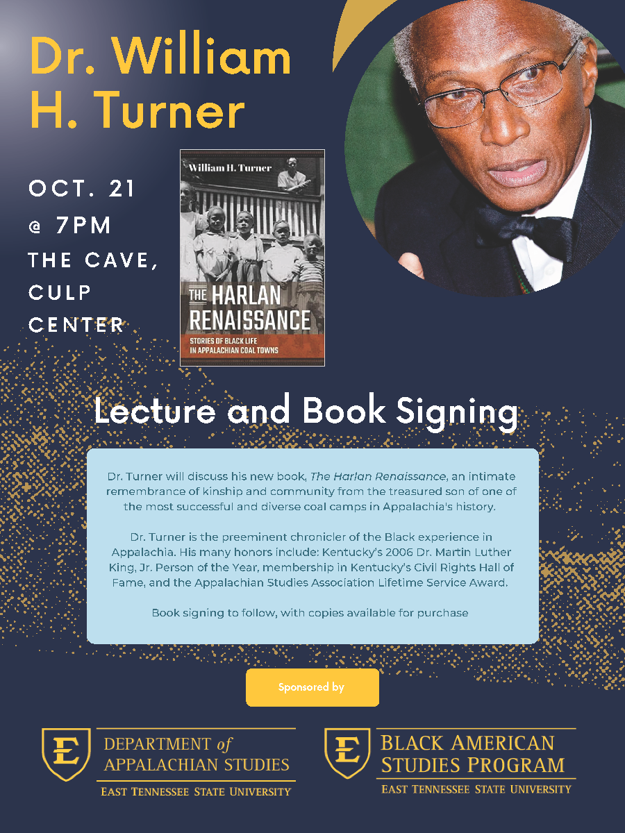 Dr. William Turner event flyer
