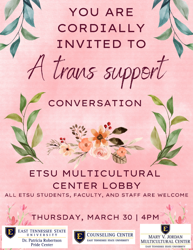 Trans Support Conversation flyer