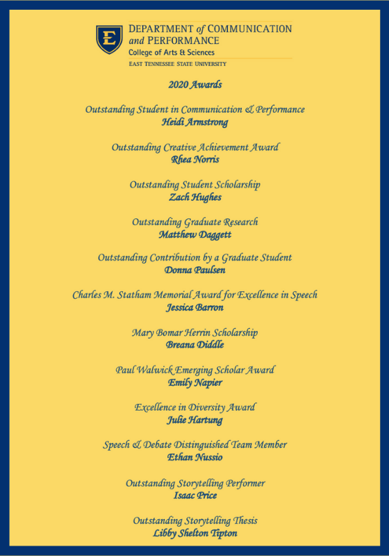Image of Awards Ceremony Program