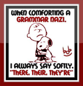 Grammar Nazi with Charlie Brown and Snoopy