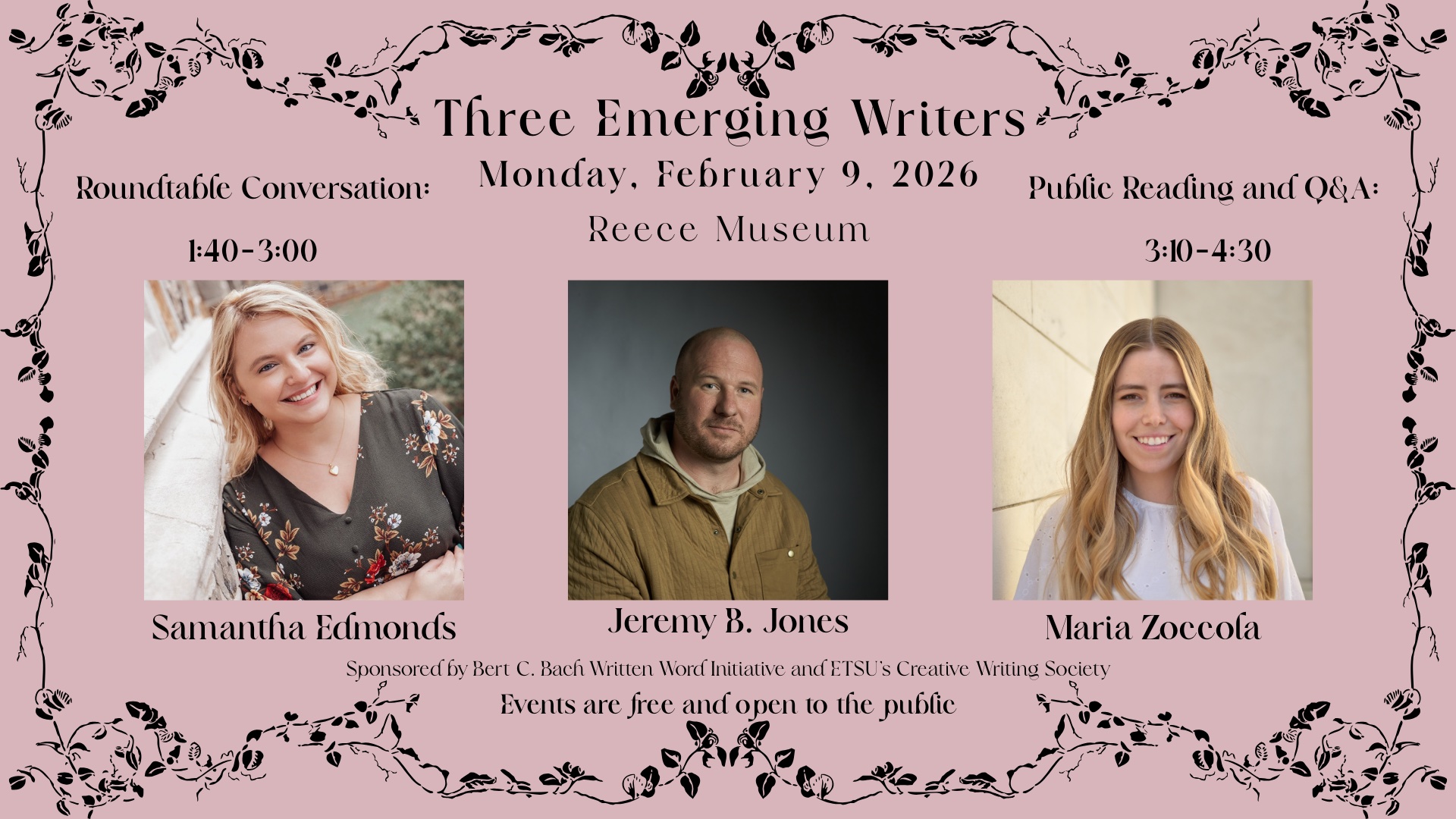 Three Emerging Writers