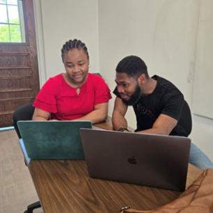 Niswonger Foundation Collaboration Spring 2025: (Left to Right): Shanice Douglas, MS in Math, Spring 2025, Joseph Akumatey, MS in ADS, Spring 2025