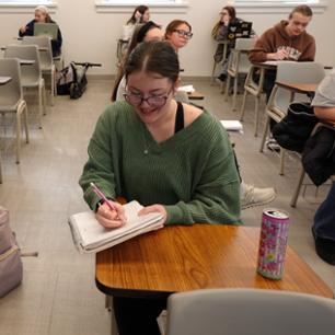 Students working in Math 1410.