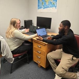 Students working on their internship expereince with Eastman.