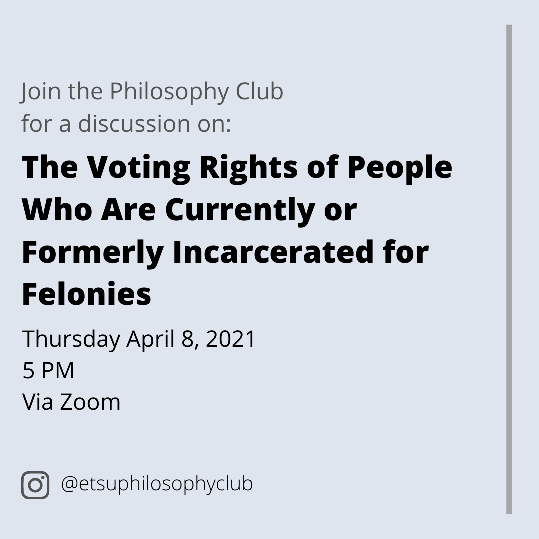Philosophy Club discussion of Voting Rights April 8, 2021