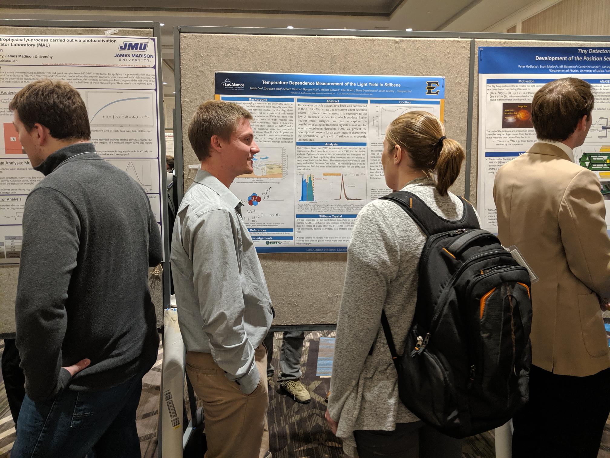Photo for Two Physics majors attended the October 2019 meeting of the American Physical Society Division of Nuclear Physics held in Crystal City Virginia. 