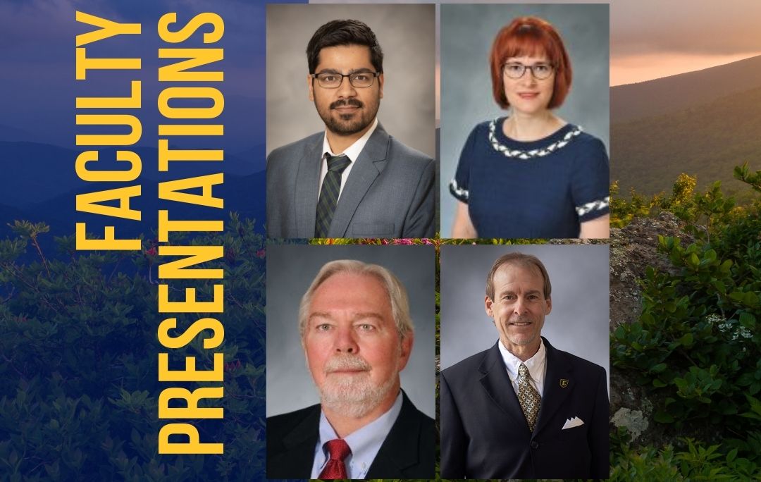 ETSU CBAT Faculty Presentions: From left clockwise: Aryaman Bhatnagar, Anca Traian, Jon Smith, William Trainor