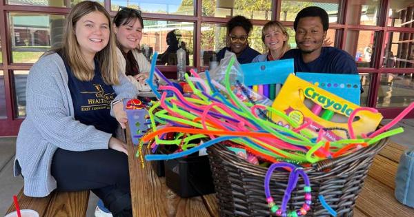 School counseling students at Lamar School after Helene 2024
