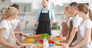 Nutrition educator teaching nutrition class