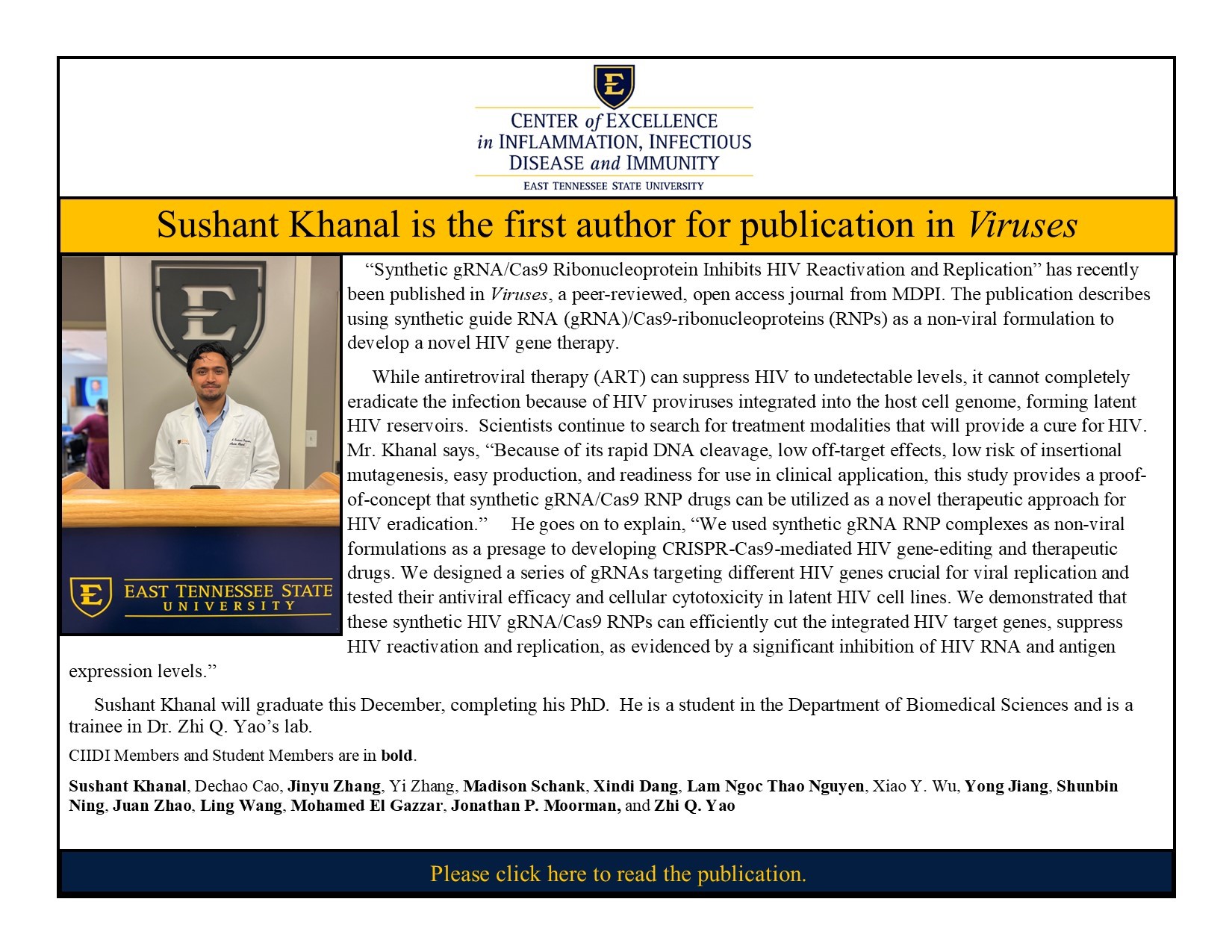 image for Sushant Khanal is the first author in Viruses