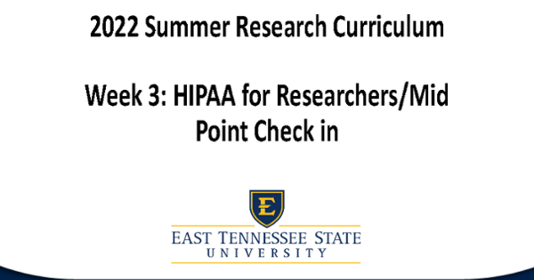 image for HIPAA for Researchers/Mid-Point Check In