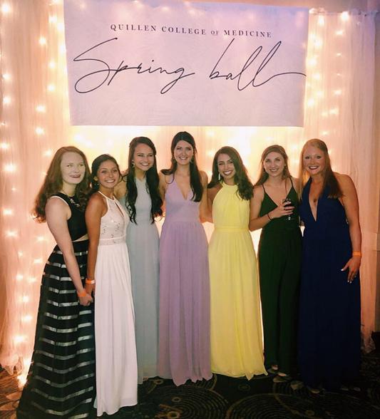 A group of ladies at the spring ball