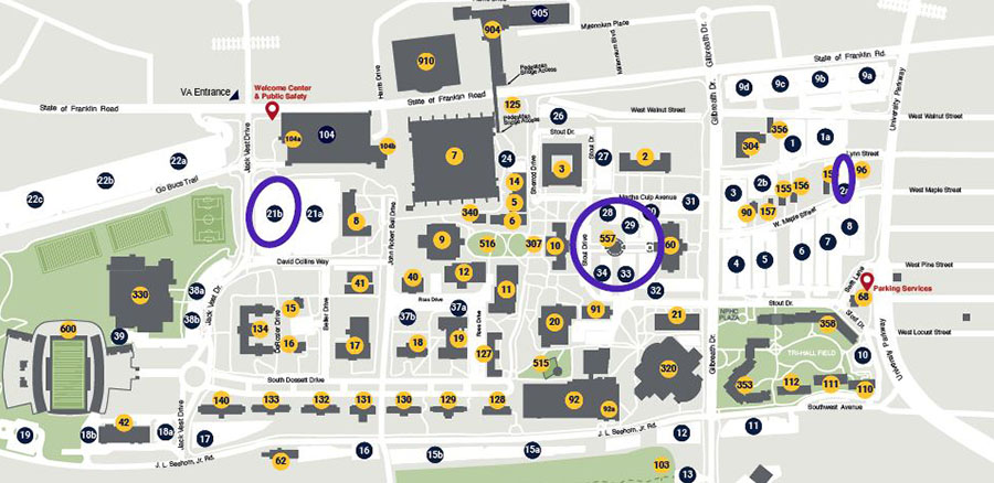 ETSU campus map