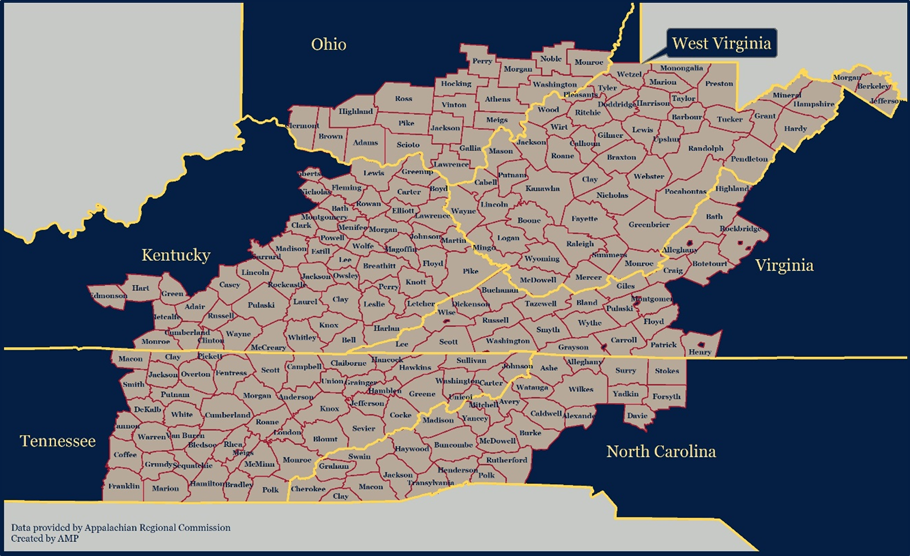Central Appalachia Map