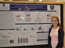 Samantha at her poster