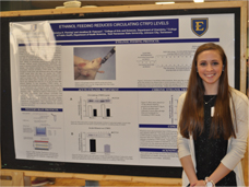 Christina at her poster