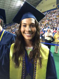Tessa Johnson at Spring 2015 Graduation