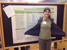 Kimberley at her poster